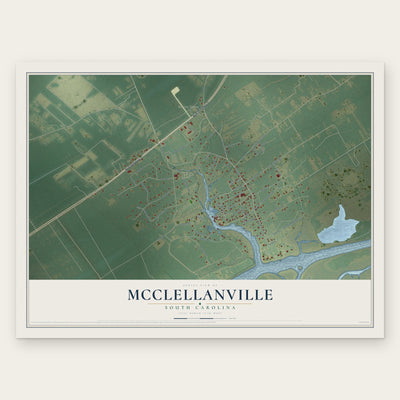 McClellanville, South Carolina map print, the full design