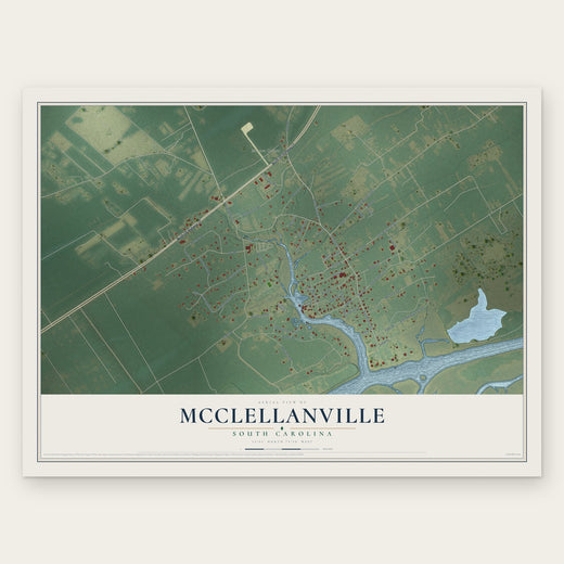 McClellanville, South Carolina map print, the full design