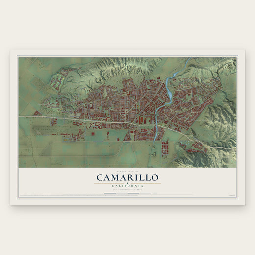 Camarillo, California map print, the full design