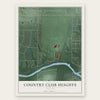 Country Club Heights, Indiana map print, the full design