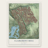 Clairemont Mesa, California map print, the full design