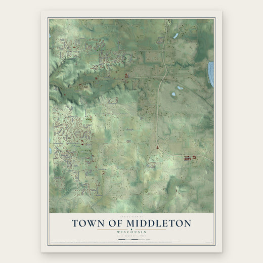 Town of Middleton, Wisconsin map print, the full design