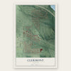 Clermont, Indiana map print, the full design