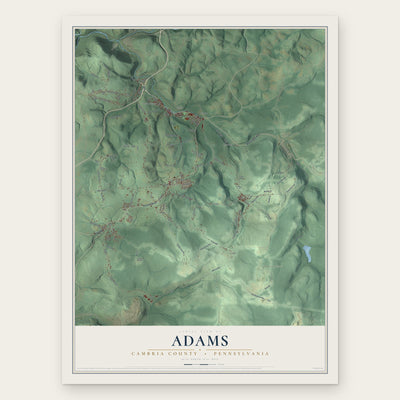 Adams, Cambria County, Pennsylvania map print, the full design