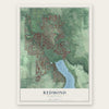 Redmond, Washington map print, the full design