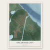 Delaware City, Delaware map print, the full design