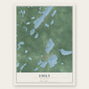 Emily, Minnesota map print, the full design