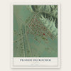 Prairie du Rocher, Illinois map print, the full design