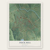 Duck Hill, Mississippi map print, the full design