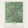 Clanton, Alabama map print, the full design