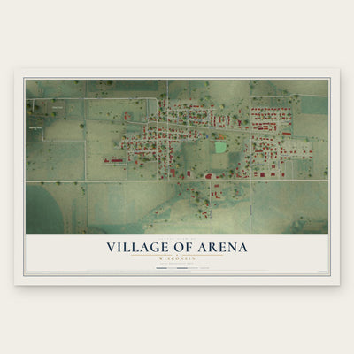 Arena, Wisconsin map print, the full design