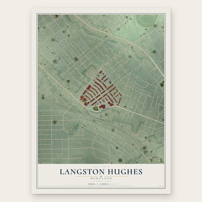 Langston Hughes, Maryland map print, the full design