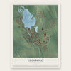 Edinboro, Pennsylvania map print, the full design