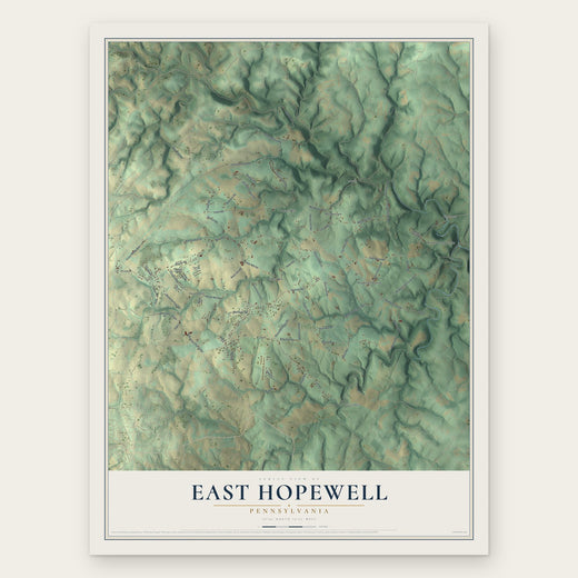 East Hopewell, Pennsylvania map print, the full design