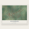 Wynnewood, Oklahoma map print, the full design