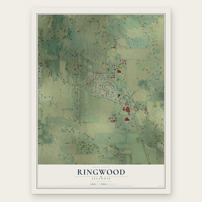 Ringwood, Illinois map print, the full design
