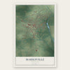 Marksville, Louisiana map print, the full design