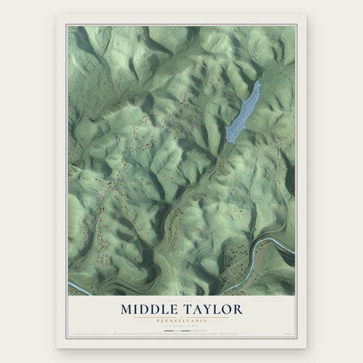 Middle Taylor, Pennsylvania map print, the full design