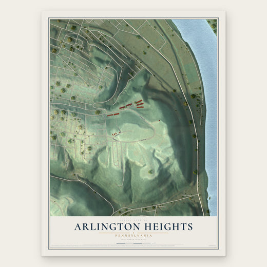 Arlington Heights, Pennsylvania map print, the full design
