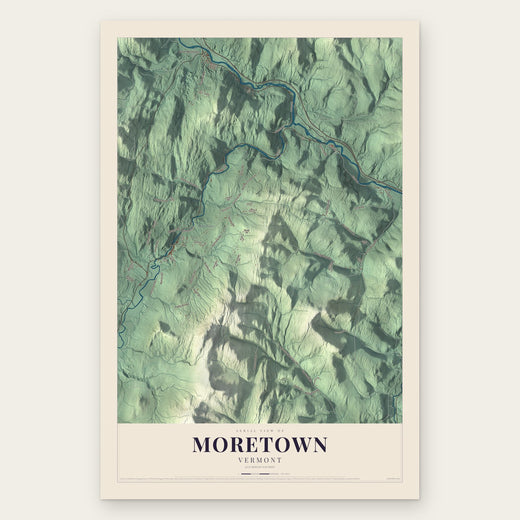Moretown, Vermont map print, the full design