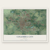 Columbia City, Indiana map print, the full design