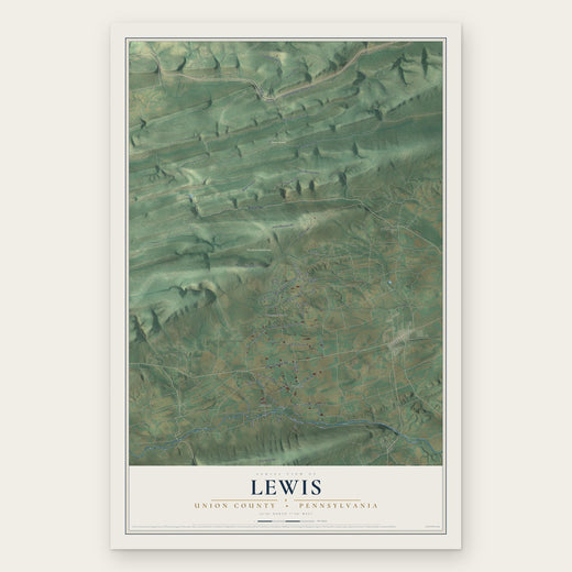 Lewis, Union County, Pennsylvania map print, the full design