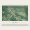 Red Level, Alabama map print, the full design