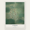 Parker, Idaho map print, the full design