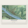 Stockton, New Jersey map print, the full design