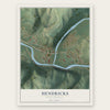 Hendricks, West Virginia map print, the full design
