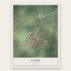 Casey, Illinois map print, the full design