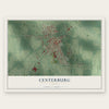 Centerburg, Ohio map print, the full design