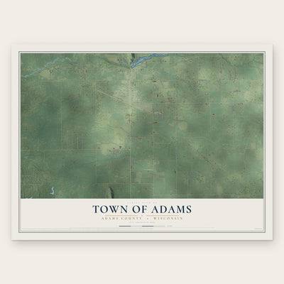 Town of Adams, Adams County, Wisconsin map print, the full design