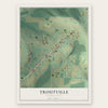 Troutville, Pennsylvania map print, the full design