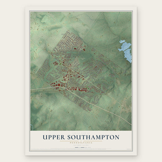 Upper Southampton, Pennsylvania map print, the full design