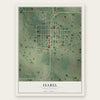 Isabel, South Dakota map print, the full design