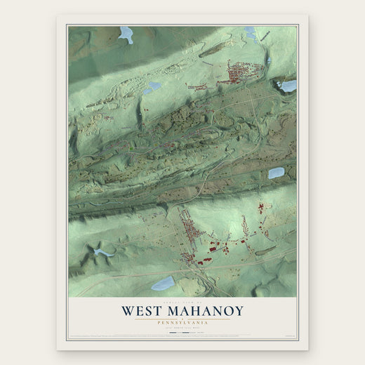 West Mahanoy, Pennsylvania map print, the full design