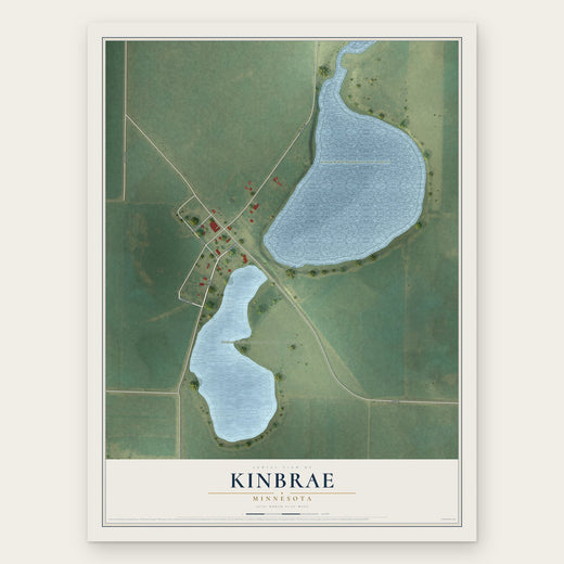 Kinbrae, Minnesota map print, the full design
