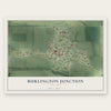 Burlington Junction, Missouri map print, the full design