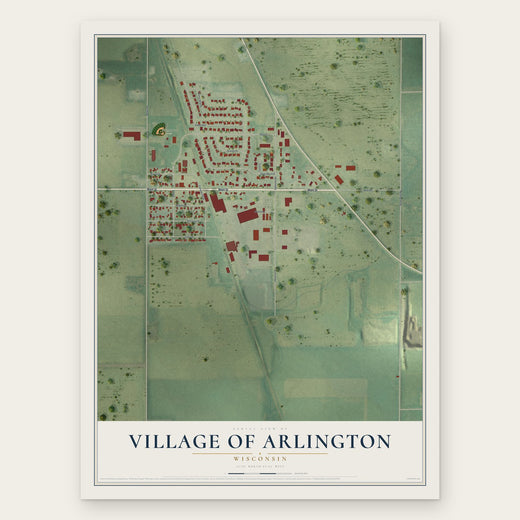 Arlington, Wisconsin map print, the full design