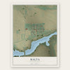 Balta, North Dakota map print, the full design