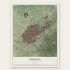 Odessa, Texas map print, the full design