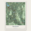 Grafton, Massachusetts map print, the full design