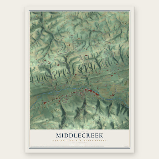 Middlecreek, Snyder County, Pennsylvania map print, the full design