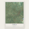 Cowan, Tennessee map print, the full design