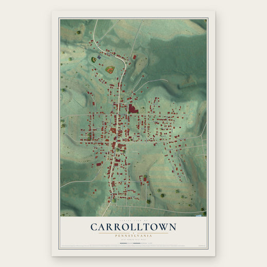 Carrolltown, Pennsylvania map print, the full design