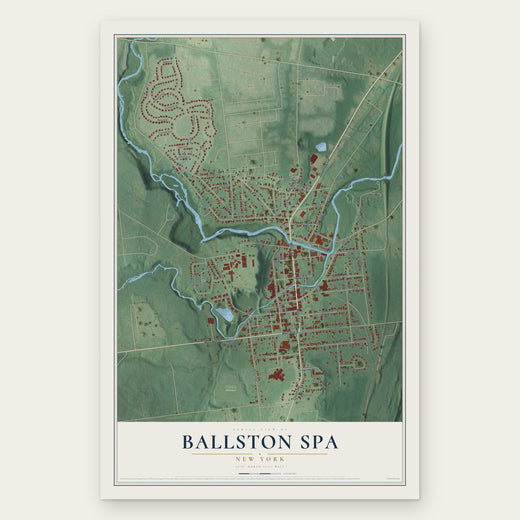 Ballston Spa, New York map print, the full design