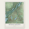 Mendota Heights, Minnesota map print, the full design