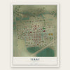 Terry, Montana map print, the full design