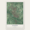 Jackson, Tennessee map print, the full design